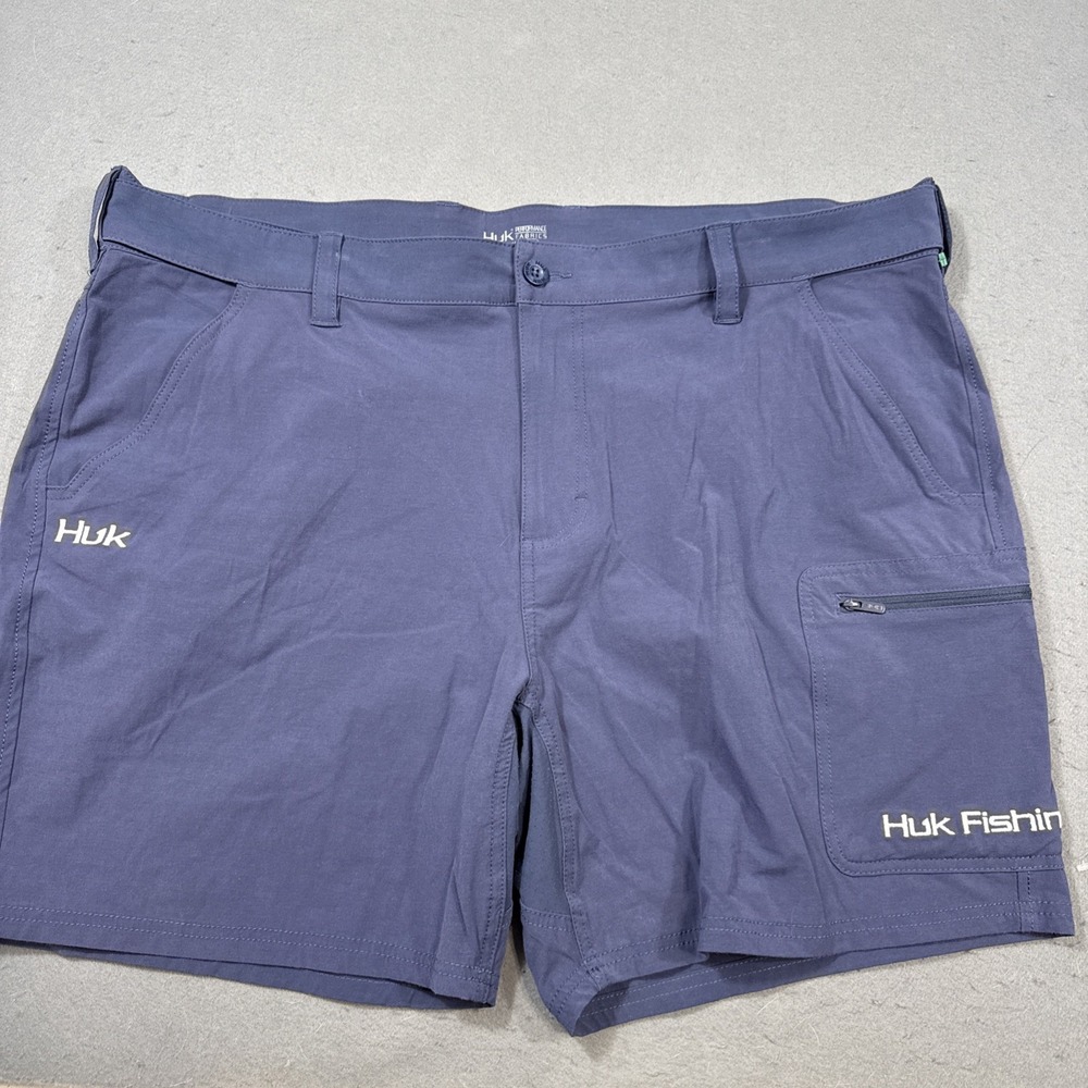 Huk NXT LVL 10.5 Shorts Mens Size XXXL BLUE Performance Fishing Cargo NWOT